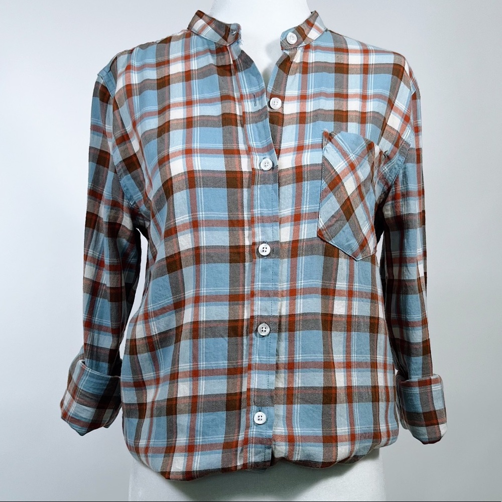 Blue and Orange Flannel